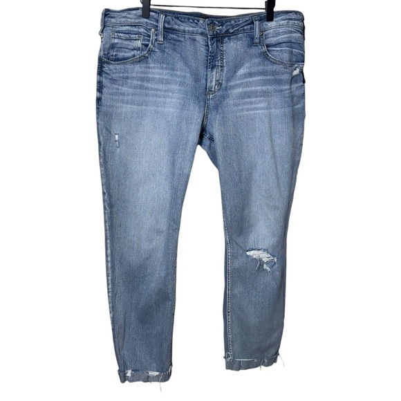 Silver Jeans Boyfriend Distressed Jeans Size 36 - Picture 2 of 14